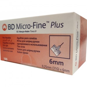 Инсулиновые иглы BD Micro-Fine Plus 6 мм