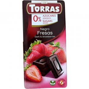 Черный шоколад с клубникой